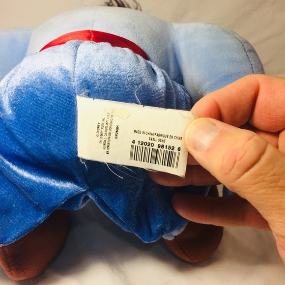 Disney Store Aladdin Genie 15” Plush Stuffed Toy Satin Pants Beard - Picture 6 of 6